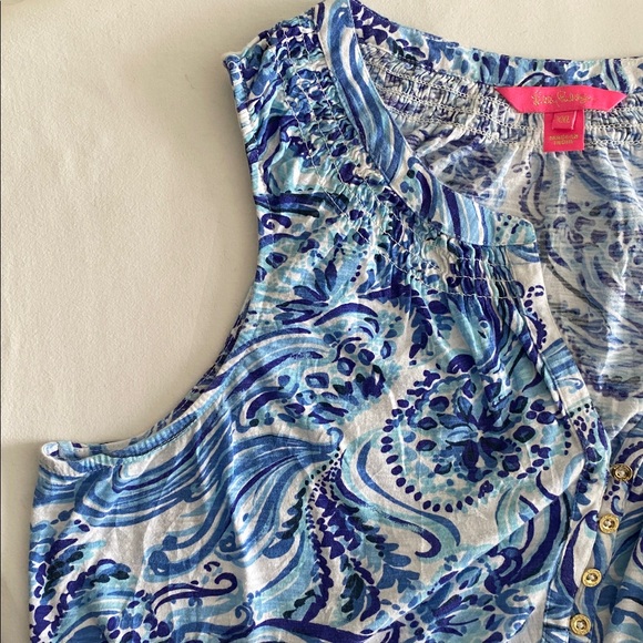 Lilly Pulitzer Essie Tank Top in Don’t Be Jelly print Blue Resort Size XXL - Picture 9 of 16